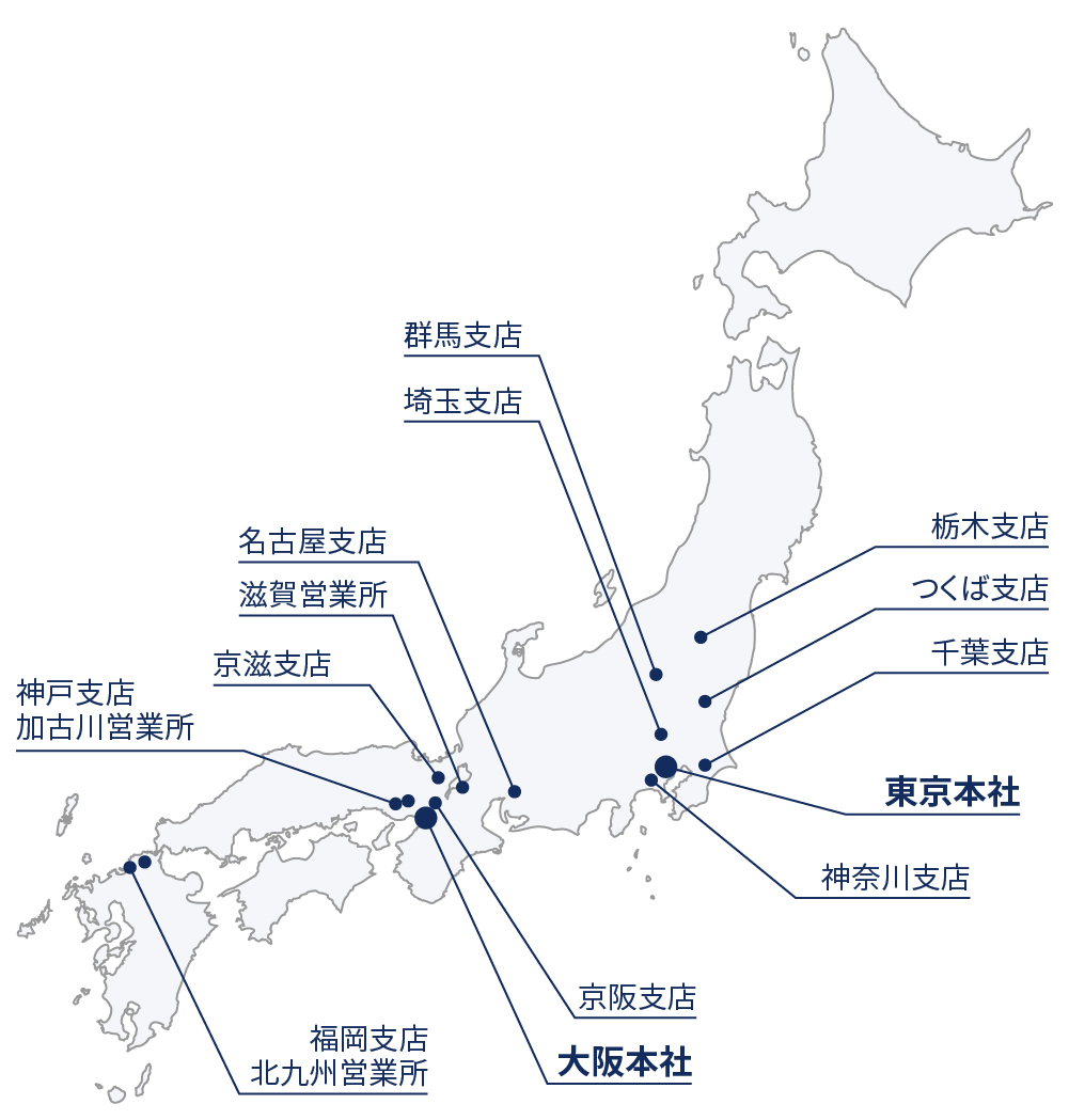 幅広いネットワーク